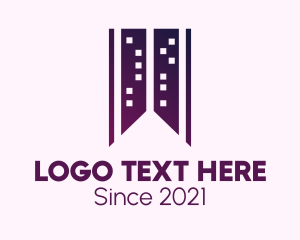 Gradient Building Bookmark  logo design
