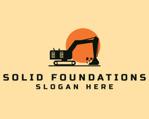 Heavy Equipment - Construction Excavator Machinery logo design