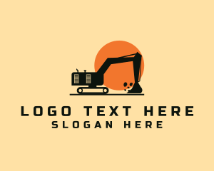 Construction Excavator Machinery Logo