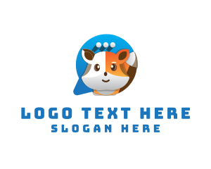 Canine - Cute Fox Chat logo design