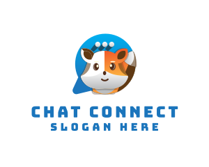 Chat - Cute Fox Chat logo design
