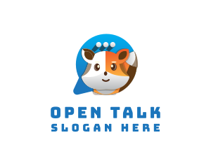 Cute Fox Chat logo design