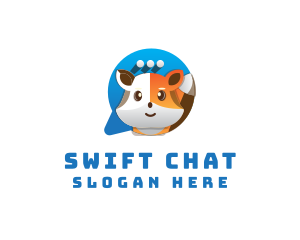 Cute Fox Chat logo design