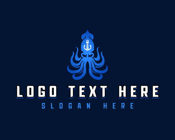 Aquatic - Aquatic Kraken Squid logo design