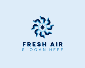 Fan Ventilation HVAC logo design