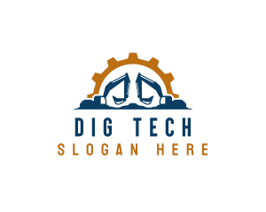 Excavation Digging Machine logo design