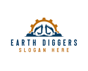 Digging - Excavation Digging Machine logo design
