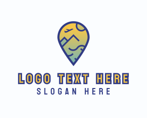 Location - Location Pin Traveler logo design