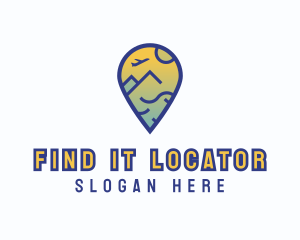 Location Pin Traveler logo design