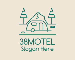 Green Camper Van logo design