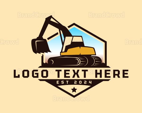Backhoe Miner Digger Logo