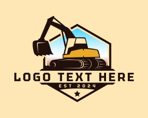 Backhoe Miner Digger Logo