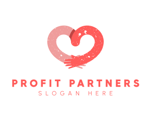 Heart Hands Care Charity logo design