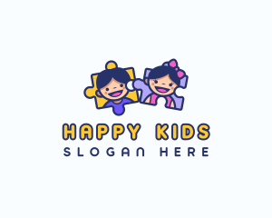 Puzzle Kids Preschool logo design