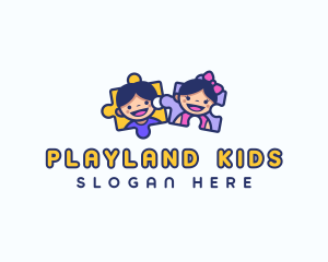 Puzzle Kids Preschool logo design