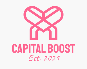 Funding - Pink Heart Charity logo design