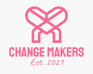 Activism - Pink Heart Charity logo design