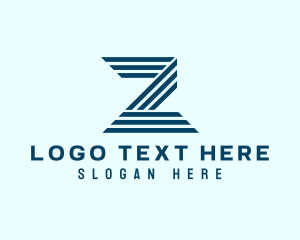 Letter Z - Ribbon Stripe Company logo design