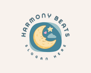 Cute Sleeping Moon Logo