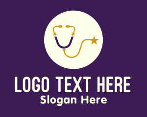 Starry Medical Stethoscope logo design