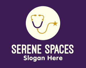 Starry Medical Stethoscope logo design