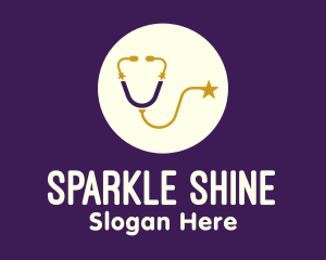 Twinkle - Starry Medical Stethoscope logo design