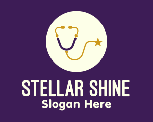 Starry Medical Stethoscope logo design