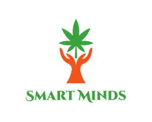 Pharmaceutical - Cannabis Plant Hands logo design