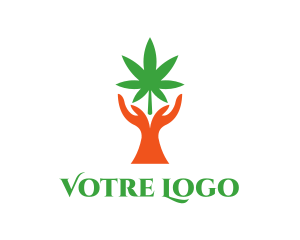 Cbd - Cannabis Plant Hands logo design