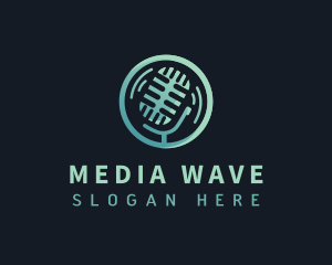 Broadcasting - Mic Media Podcast logo design