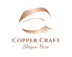 Copper - Bronze Female Eye logo design