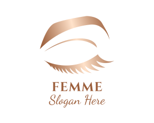 Bronze Female Eye logo design