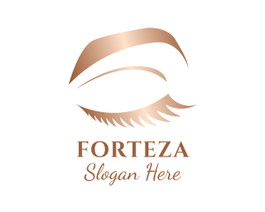 Bronze Female Eye logo design