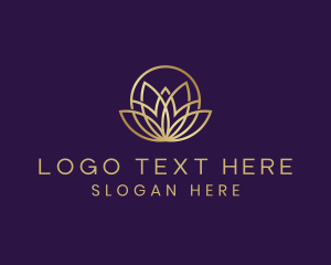 Gradient - Golden Lotus Yoga logo design