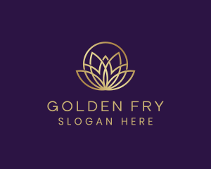 Golden Lotus Yoga logo design