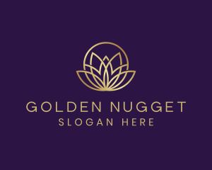 Golden Lotus Yoga logo design