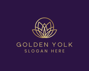 Golden Lotus Yoga logo design