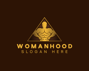 Muscular - Gym Fitness Masculine logo design