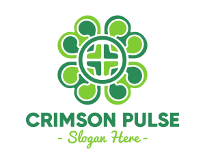 Green Clover Cross logo design