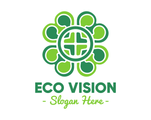 Green Clover Cross logo design