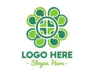 Eco Friendly - Green Clover Cross logo design