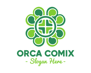 Pattern - Green Clover Cross logo design