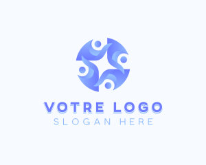 Cooperative - People Volunteer Organization logo design