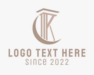 Marble - Corporate Column Letter K logo design
