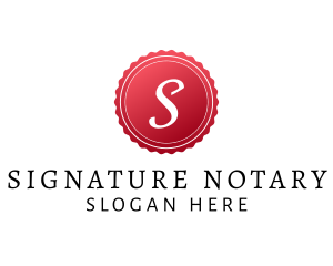 Notary Business Stamp Company logo design