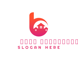 Alphabet - Residential Real Estate Housing Letter B logo design