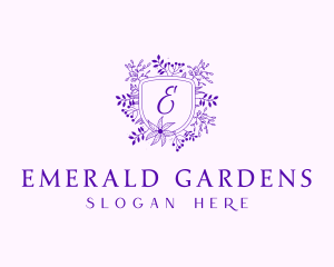 Florist Garden Shield logo design