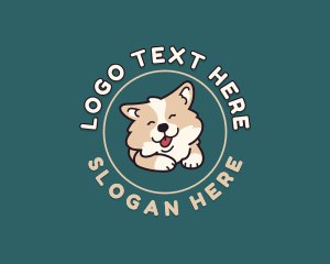 Cute Dog - Smiling Cute Dog logo design