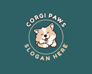 Corgi - Smiling Cute Dog logo design