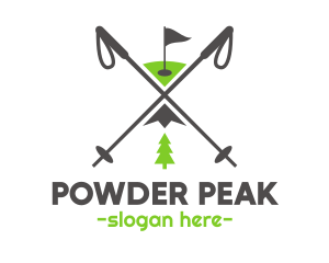 Snowboard - Outdoor Golf Skin Park logo design